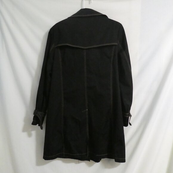 Limited Edition - FENNELLI | size 14 | Long Black Lightweight Trench Coat - Picture 2 of 16